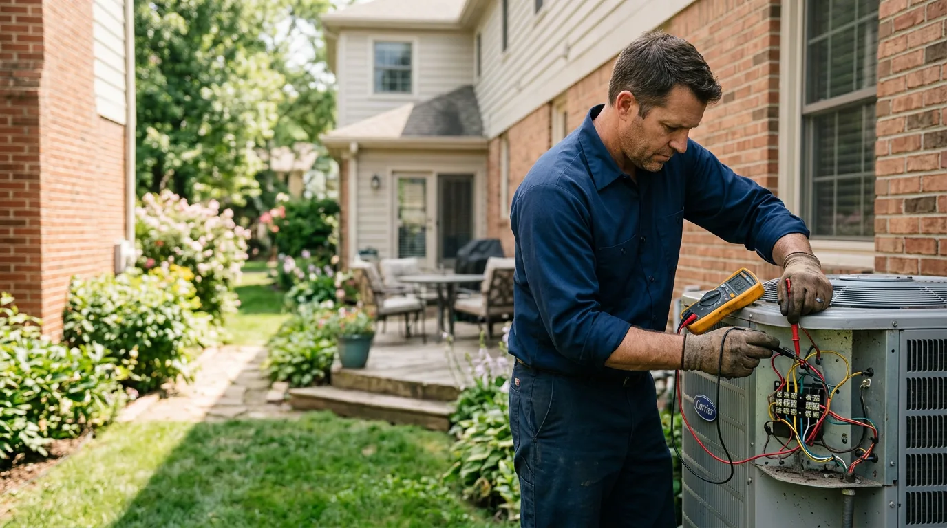 HVAC technician working near Phelan, CA